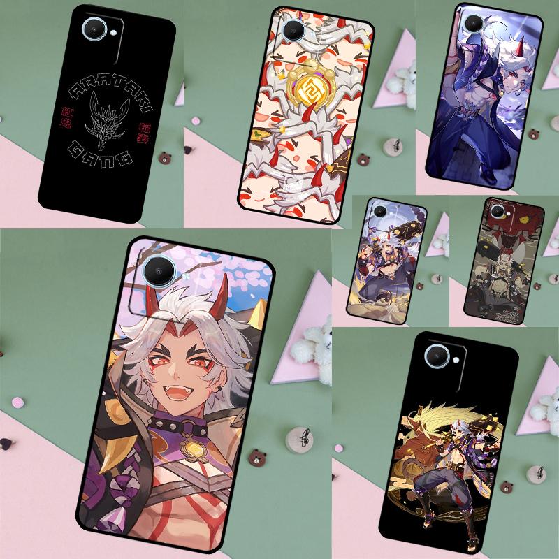 Чехол Genshin Impact Аратаки Итто для Realme 15 Pro GT7 GT6 10 11 12 13 14 Pro Plus C75 C71 C65 C63 C61 C53 C67 C35 C55