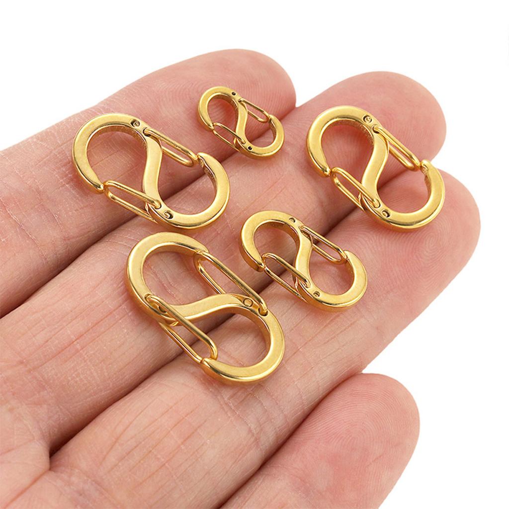 2PCs No Fade Gold Color Stainless Steel S Shape Buckle Spring Lobster Clasp Hooks Connector for Necklace Jewelry Making Findings