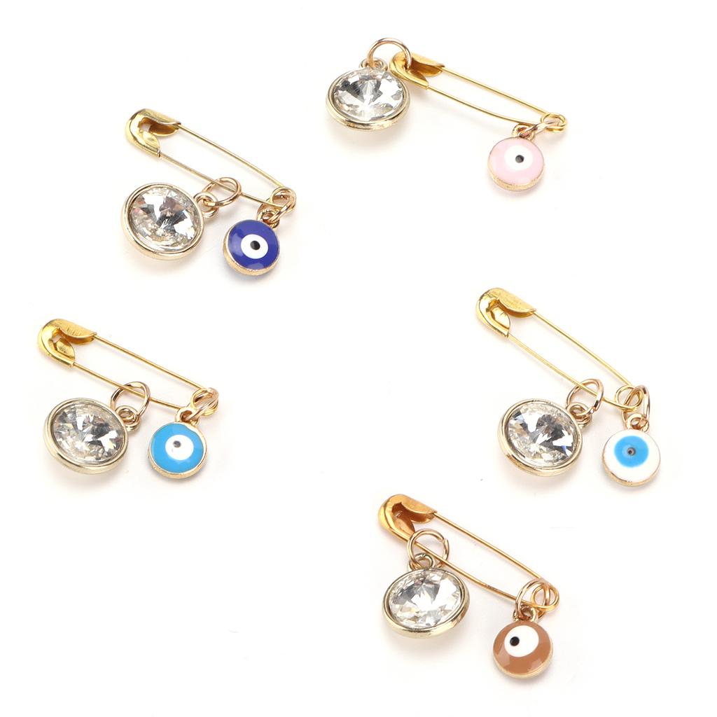 Брошь Турецкие голубые глаза Персонализированная булавка ручной работы для украшения одежды, головных уборов, сумок