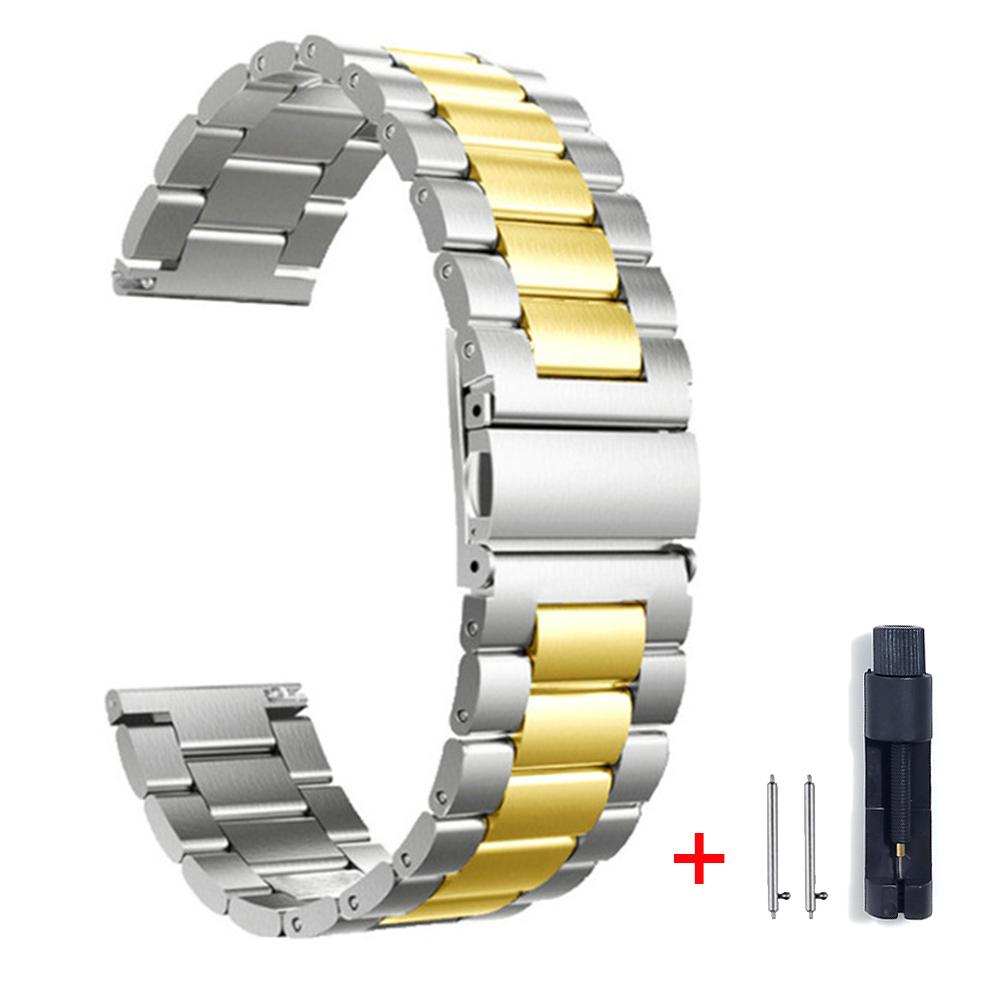 Stainless Steel Strap For Amazfit GTR 4 GTR 47mm 2e Metal Mesh Band For Amazfit GTS 4 mini/Bip 3 Pro/Stratos Wristband Bracelet