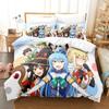 Аниме KonoSuba Комплект постельного белья для мальчиков и девочек Twin Queen Size Пододеяльник Наволочка Кровать Дети Взрослые Мода Домашний текстиль Текстиль