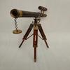 1915 Victorian Brass Telescope Nautical Spyglass with Wooden Tripod  Maritime Decor & Collectible