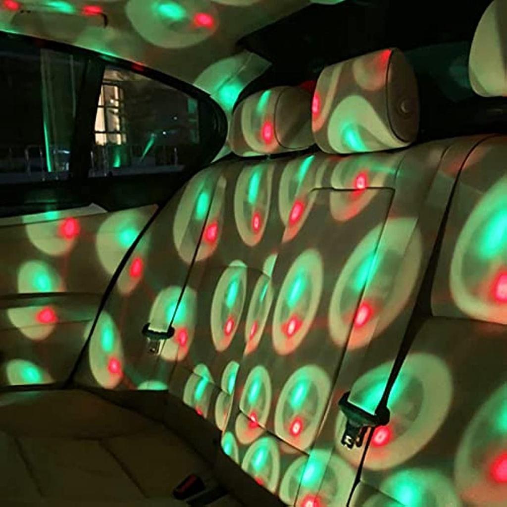 Автомобильный проектор, атмосферный светильник, светодиодный RGB, портативный, с вращением на 360 °, USB, звездный ночник, романтический для украшения (андроид микро)