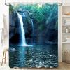 Высококачественные водонепроницаемые шторы для ванной комнаты с потрясающим принтом водопада, идеально подходящие для создания спа-атмосферы в вас