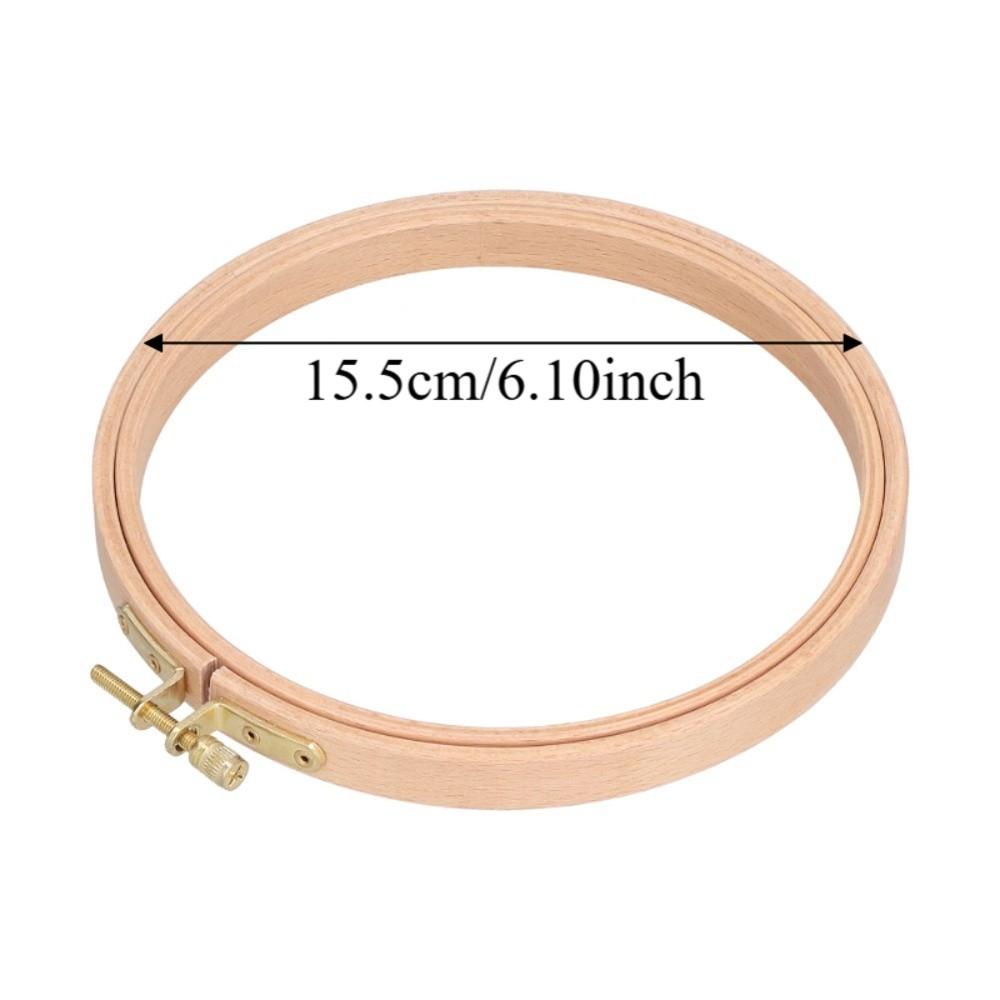 2pcs Beech Wood Cross Stitch Hoop 6 Inch Embroidery Frame Wooden Embroidery Hoop For Art Craft