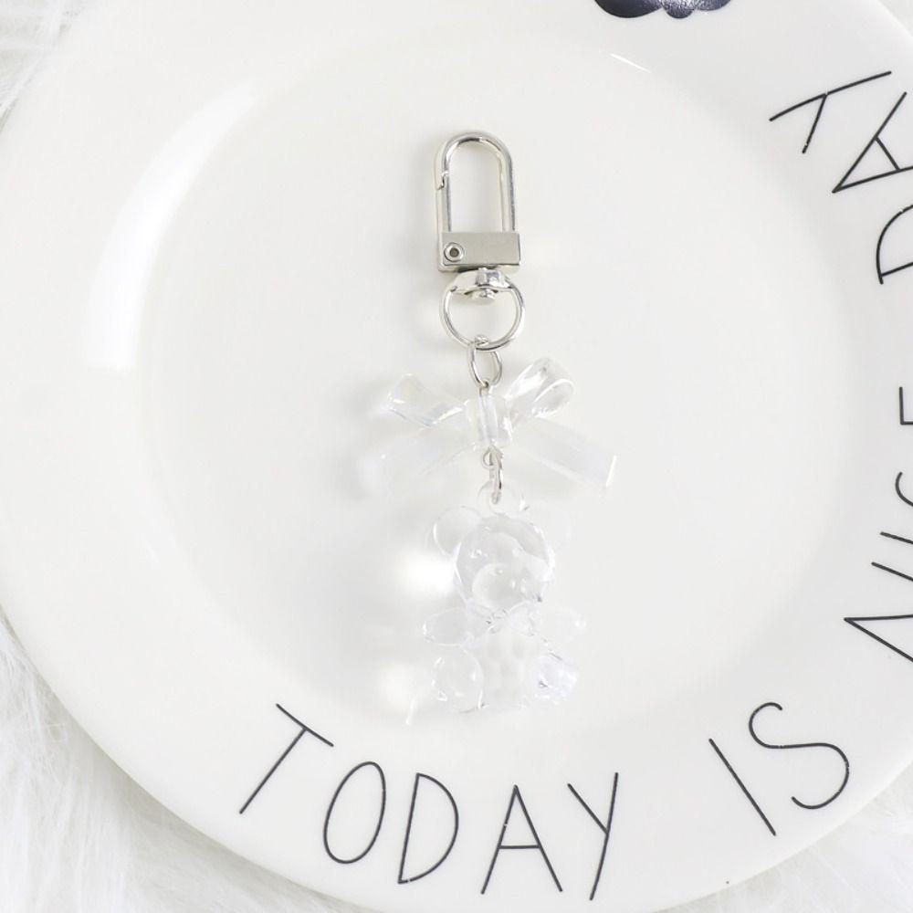 Брелок для сумок из смолы в виде мармеладного мишки, конфетный цвет, милая подвеска на сумку, милый брелок для автомобиля для женщин