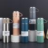 Портативный набор термокружек из нержавеющей стали 304 с 3 крышками – Индивидуальный сувенирный подарок для сотрудников