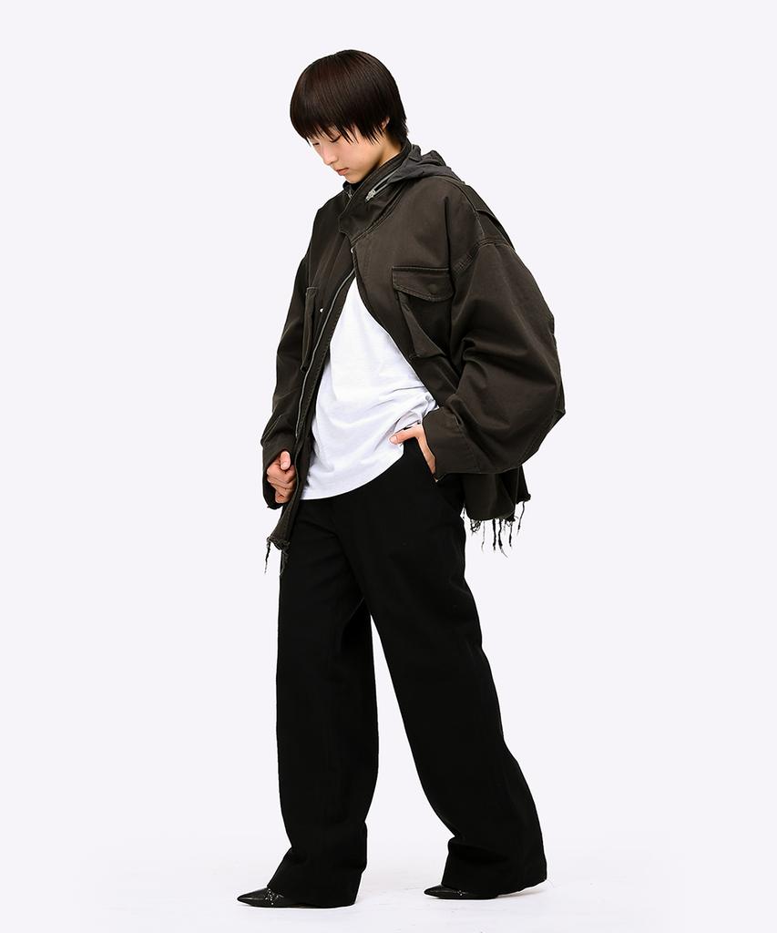 Quest&Guest M65 Cut-Off Field Parka (Dark Brown)
