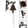 Retro Outdoor Bell Rustic Vintage Large  Iron Wall Mounted Metal Door Bell for  Outside Decorative  Bells