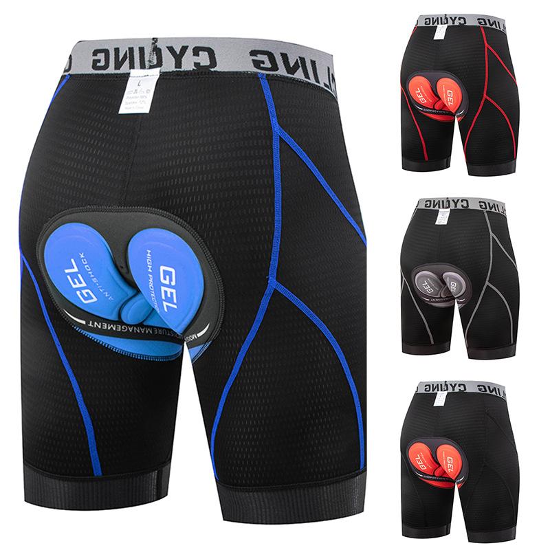 Cross-border bicycle cycling shorts men and women thickened silicone seat cushion breathable high elastic mountain road cycling pants