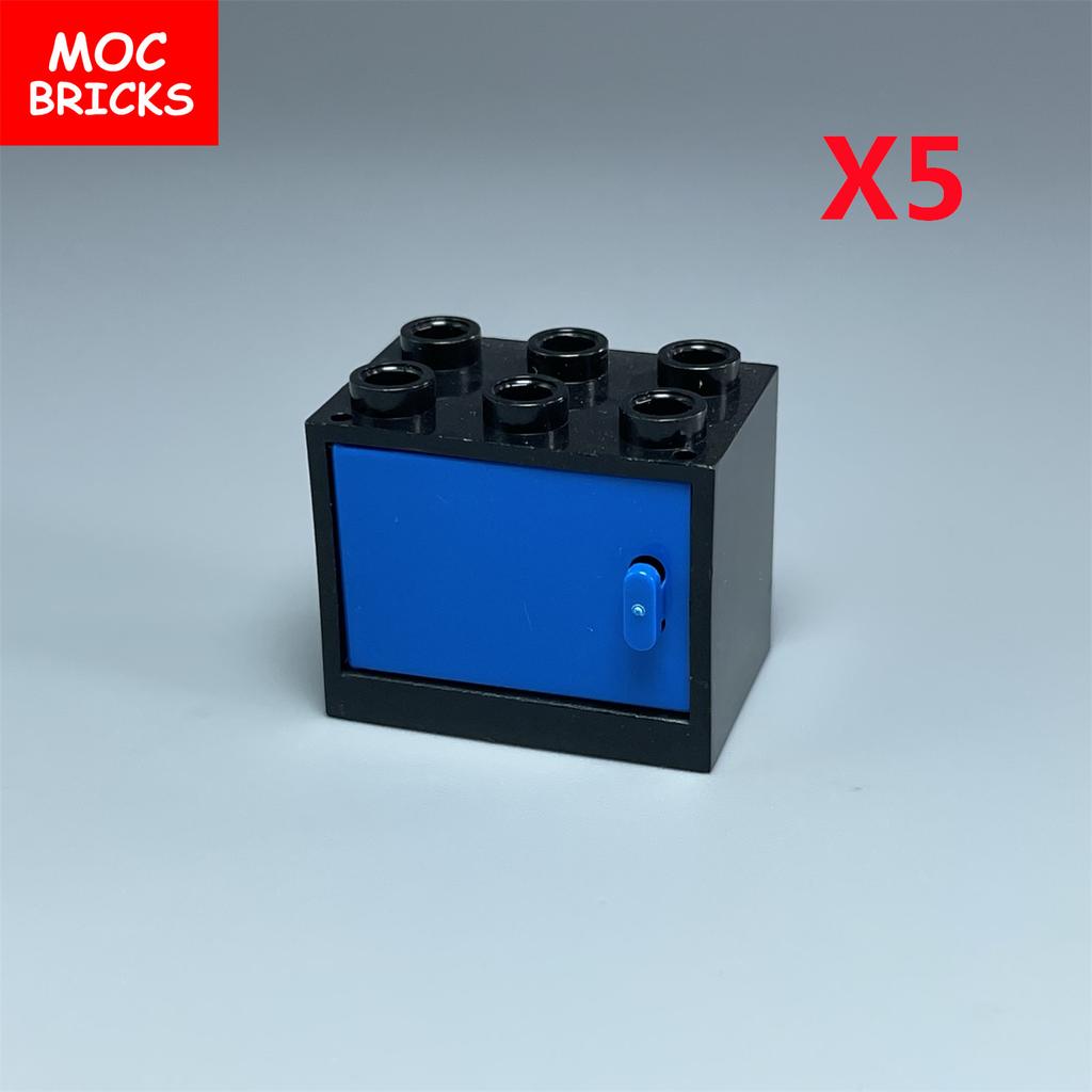 Коробка-шкафчик для кубиков MOC Контейнер 2x3x2 Шкафы Собираемые Частицы 4532 4533 Городской Дом Строительные Кирпичики Детали