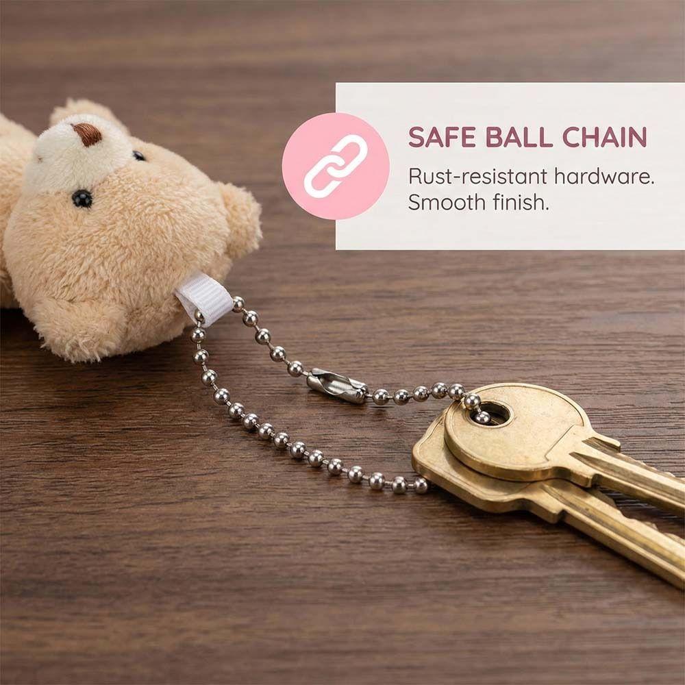 10Pcs Stuffed White Bear Plush Keychain Cartoon Animal Bear Plush Dolls Little Bear Plush Toy  Kids