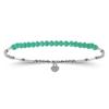 Les Trésors De Lily [R4090] - Silver Turquoise 'Mineralia' Silver Bracelet (rhodium) - 16 Cm - 50x2 Mm