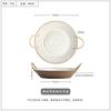 tableware ear personality hemp rope stoneware dish
