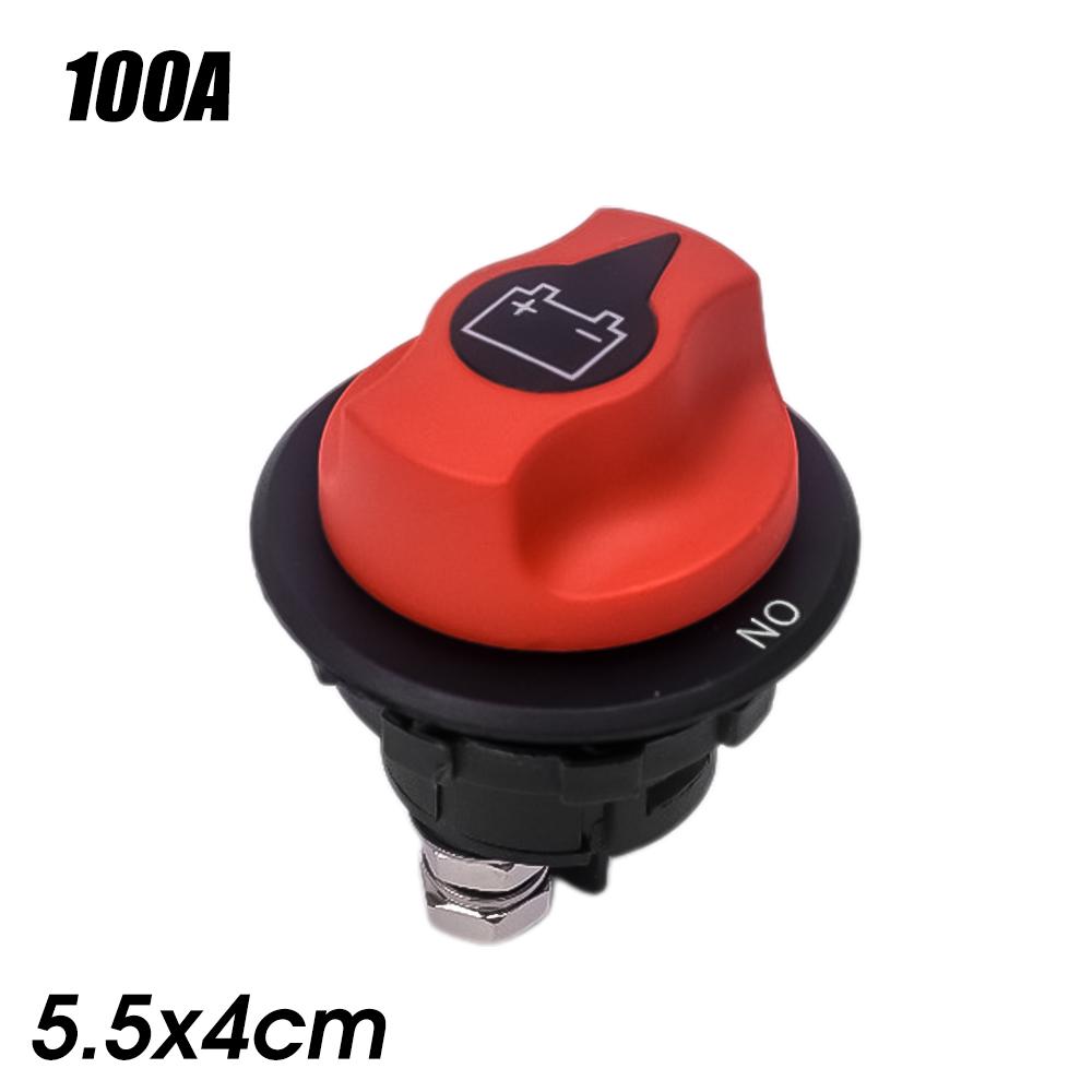 Автомобильный выключатель аккумулятора с черной крышкой, несъемный выключатель аккумулятора постоянного тока 50/100/200/300A, выключатель аккумулятора для автомобиля, автофургона, аксессуары для защиты электропитания
