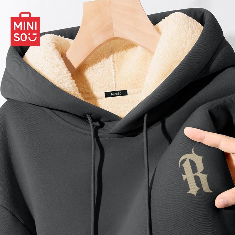 MINISO Men's Fleece Lined Hooded Sweatshirt