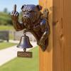 French Bulldog Welcome Door Bell Vintage Resin Dog Head Doorbell Home Office Entrance Decorative Bell Pet Lover Gift