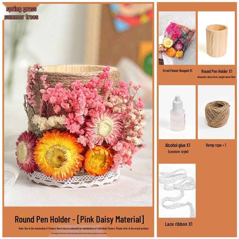 Набор для изготовления подставки для ручек из стабилизированных цветов своими руками - Мероприятие для родителей и детей на Праздник середины осени или Тимбилдинг