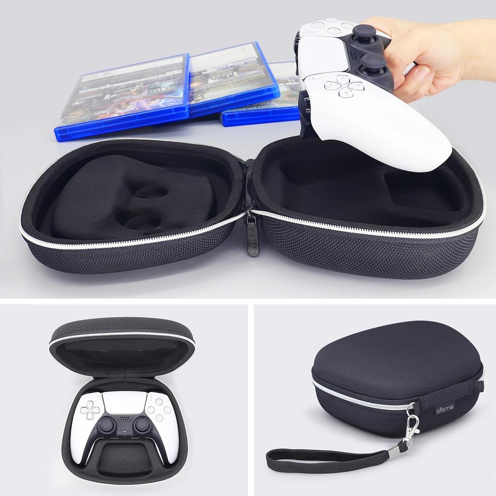 Чехол для хранения контроллера sisma для беспроводного контроллера Dual Sense, защитный чехол, противоударный чехол, защищает весь контроллер "Черный"