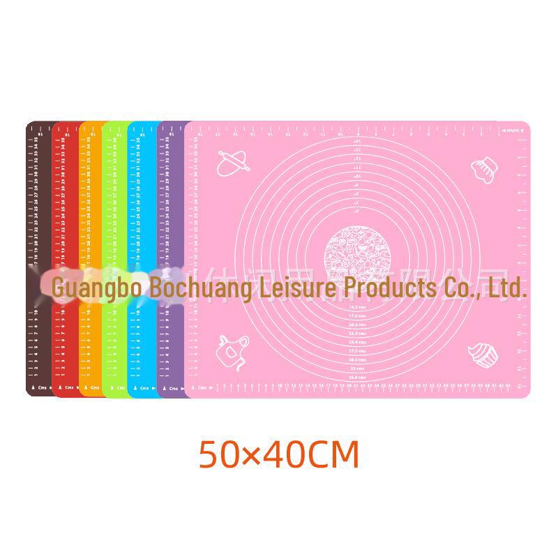 Утолщенный кухонный силиконовый коврик для резки и выпечки 50x40 см со шкалой