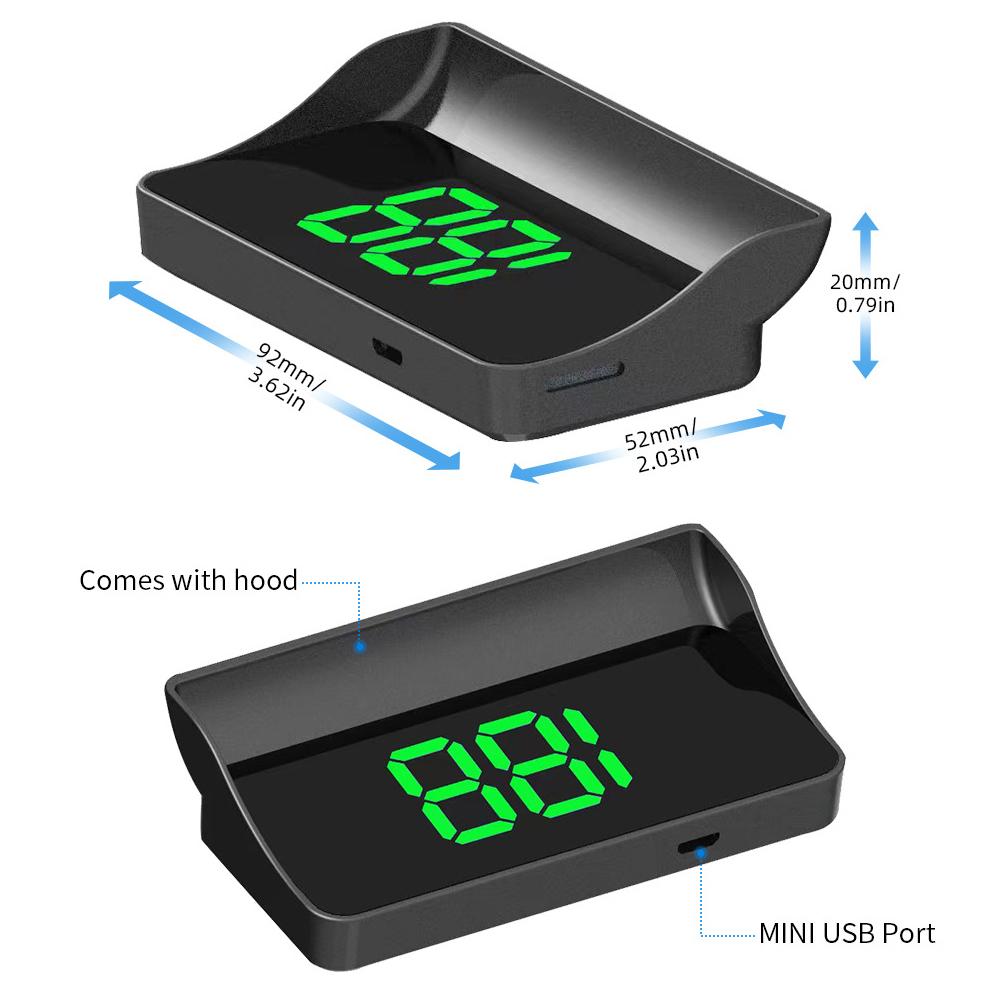 Автомобильный GPS HUD Head Up Display Цифровой спидометр на лобовом стекле Спидометр КМ/Миль/Ч для автомобиля Грузовик Plug and Play Автозапчасти Аксессуары
