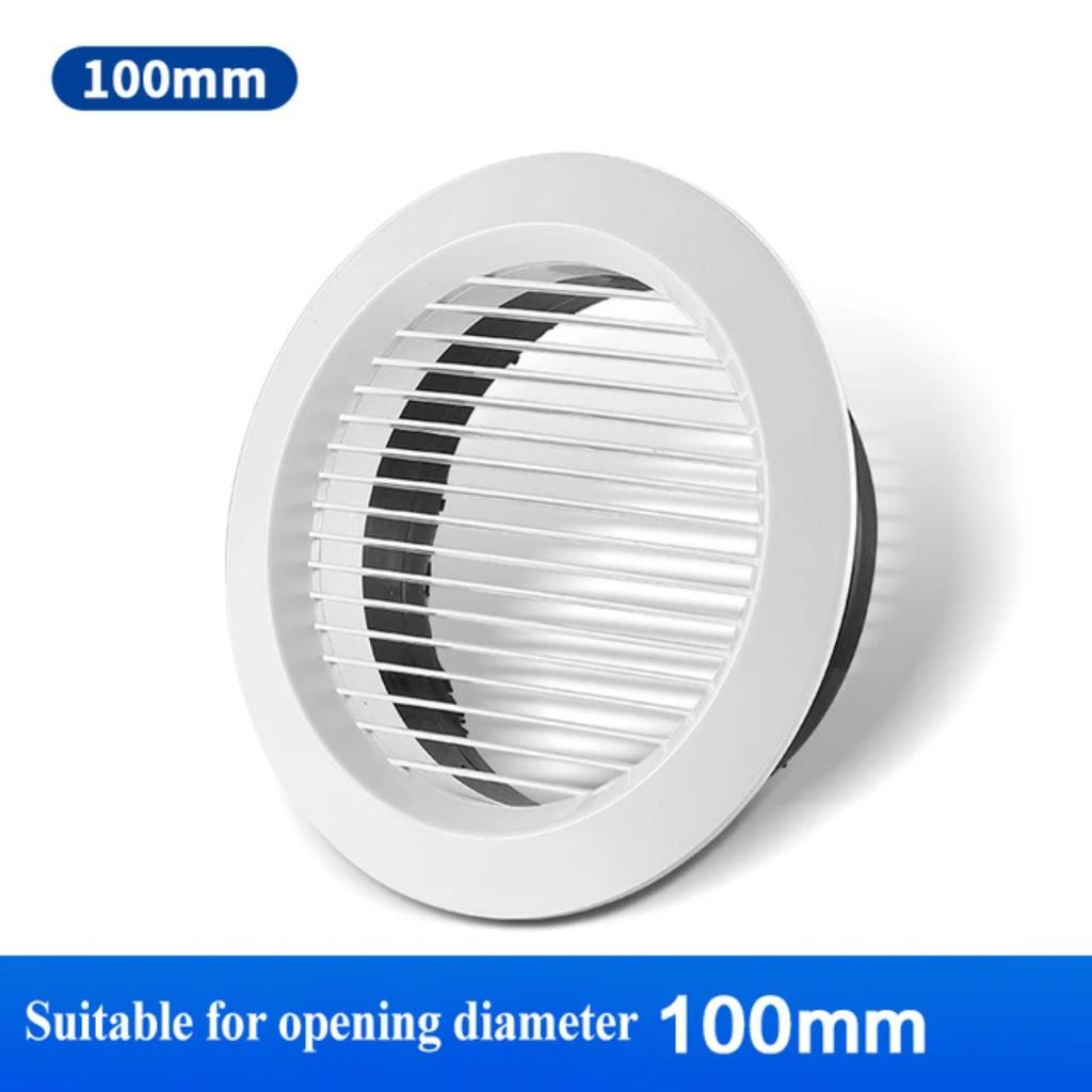 Adjustable Air Ventilation Cover Round Ducting Ceiling Wall Hole ABS Air Vent Grille Louver Kitchen Bath Air Outlet Fresh System