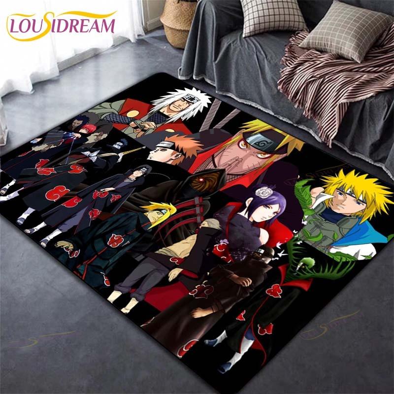 Коврик в стиле аниме, ковер, ковры Наруто для гостиной, мягкий напольный коврик, коврики для спальни, дверной коврик, нескользящие коврики, коврик для ванной