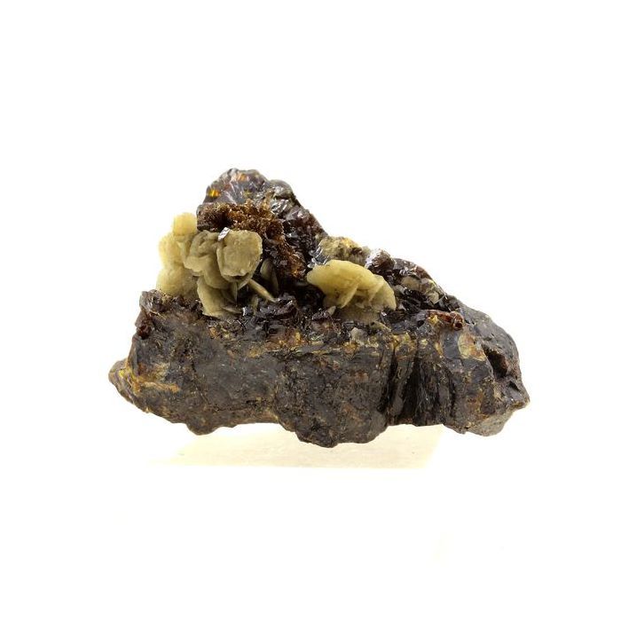 Pierres et Minéraux. Sphalerite + Siderite. 157.0 ct. La Mure, Isère, France.