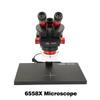 YCS 6558X Ультра HD Тринокулярный Микроскоп с Большой Основой 6.5-58 Зум 4K Камера для Телефона Паяльный Микроскоп для Печатных Плат Набор Инструментов