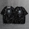 Простая 3d футболка, мужская футболка, топы с принтом черепа, летние футболки с короткими рукавами, повседневная уличная одежда больших размеров, новинка 2024, блузка