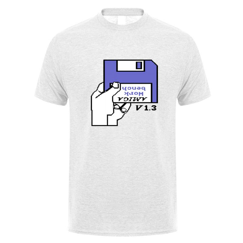 Retro Video Games Commodore Amiga Workbench Insert Disk T Shirts Unisex Graphic Streetwear Short Sleeve Tshirt Gifts Tshirt Dy209