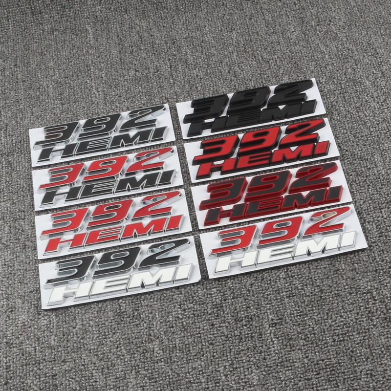 3D Metal 392 6.4L Hemi Engine Logo Badge Emblem Car Stickers For Dodge Charger Dart Caliber Journey Car Styling Accessories LL1