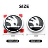 ujhrg4 for Skoda 80mm 90mm Car Front Replaced Badge Rear Trunk Sticker Octavia Rapid Fabia Superb KAMIQ VRS Auto Emblem Accessories