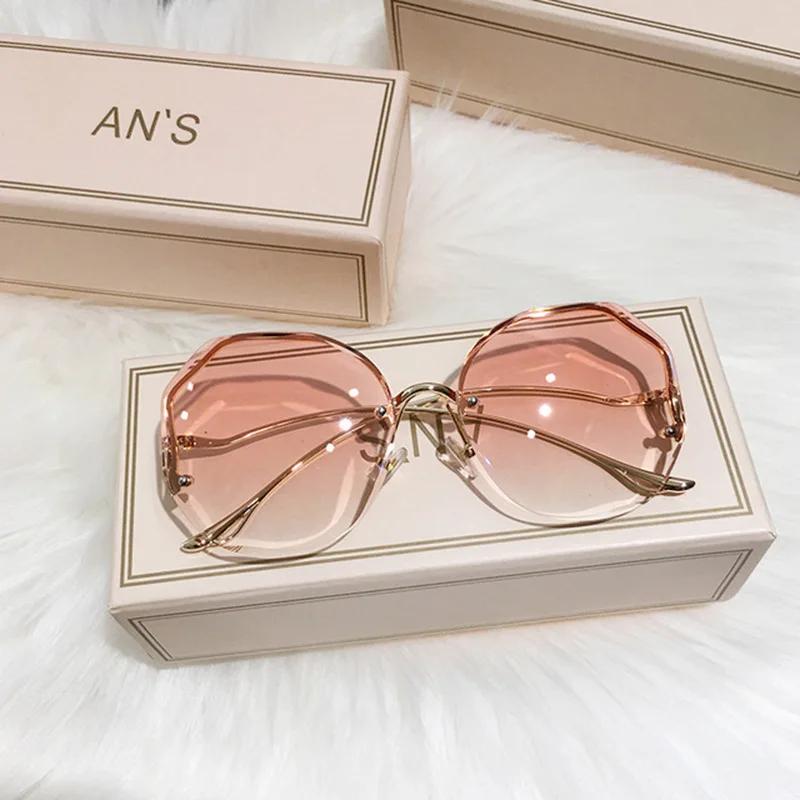 Square Sunglasses Woman Fashion Rimless Gradient Sun Glasses Brand Designer Sun Glasses for Women