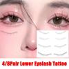 4/8 Pair 3D False Eyelashes Tattoo Under Eye Transfer lashes Decals  Beauty