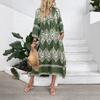 Women's Leisure Holiday Personality Ethnic Style Geometric Print Loose Dress