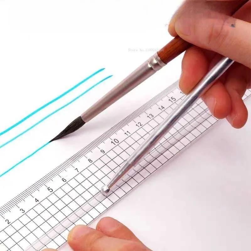 30cm/40cm Border Ruler Draw Straight Line Ruler Brush Drafting Supplies Drawing Tools Watercolor/gouache Painting Art Supplies