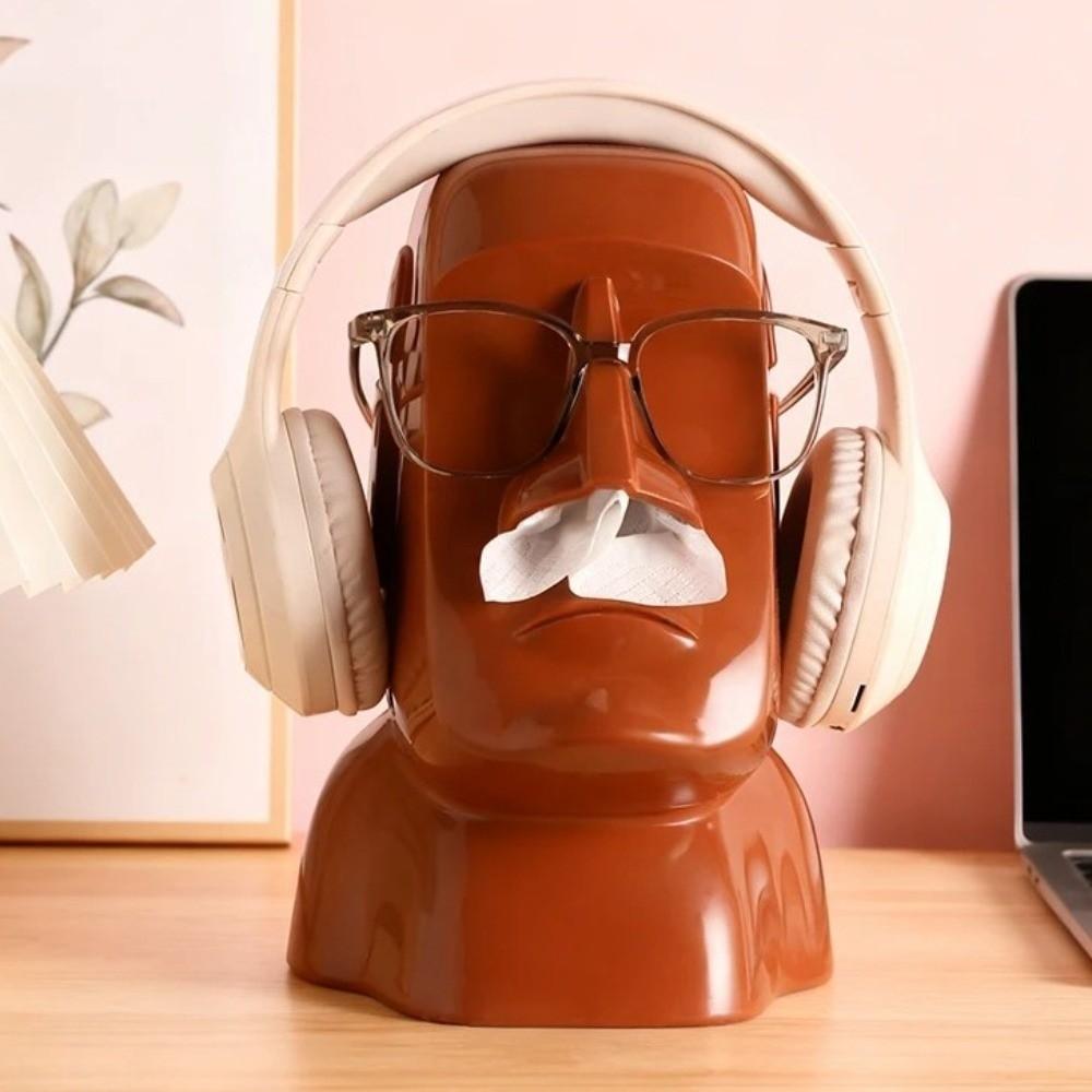 Creative Paper Towel Container Stone Statue Headphone Holder Sunglasses Storage Rack  Household