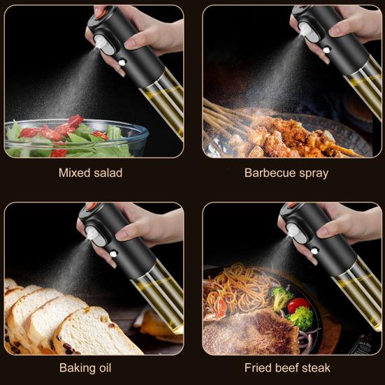 Электрический распылитель масла 200 мл/7,03 унции, непрерывное распыление с контролем порций, распылитель масла и дозатор, кухонные гаджеты, аксессуары для фритюрницы