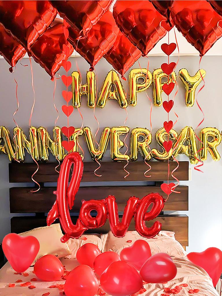 1 комплект золотых воздушных шаров в форме сердца на годовщину, для украшения вечеринки в честь Дня святого Валентина, годовщины, свадьбы, тематики любви