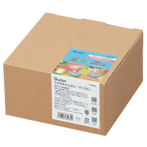 Skater Ceramic Bowl with Lid Ramen Bowl Tableware Ponyo On the Cliff Studio Ghibli Microwave and Dishwasher Safe CDN3C-A