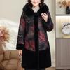 Wear On Both Sides Plus Size Middle-aged Women's Long Faux Fur Coat Winter Outerwears Hooded Elegant Thick Warm Fur Jackets for Women Clothes