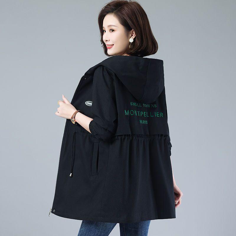 Тренч для женщин, осенняя ветровка с капюшоном, женское длинное пальто, женское осенне-весеннее пальто больших размеров Abrigo Mujer, верхняя одежда