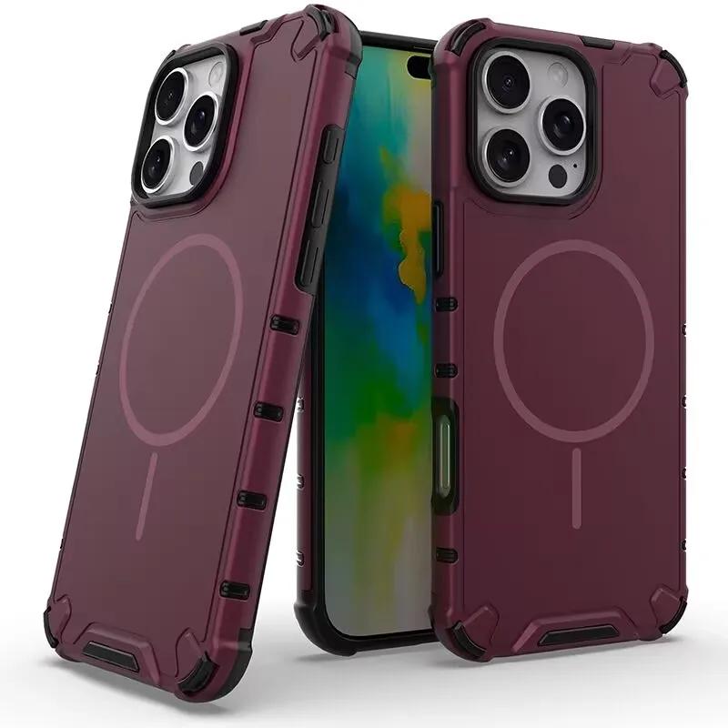 New and Cool Magnetic Wireless Charge Anti Drop Armor Case for IPhone 16 15 14 13 12 11 Pro Max Plus For Magsafe Case