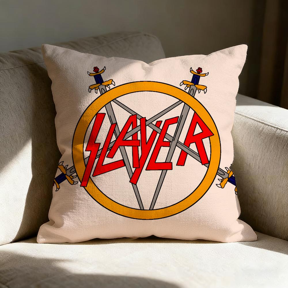 Чехол на подушку Rock Punk S-Slayer, двусторонний принт, подушка для дивана, подушка для изголовья кровати