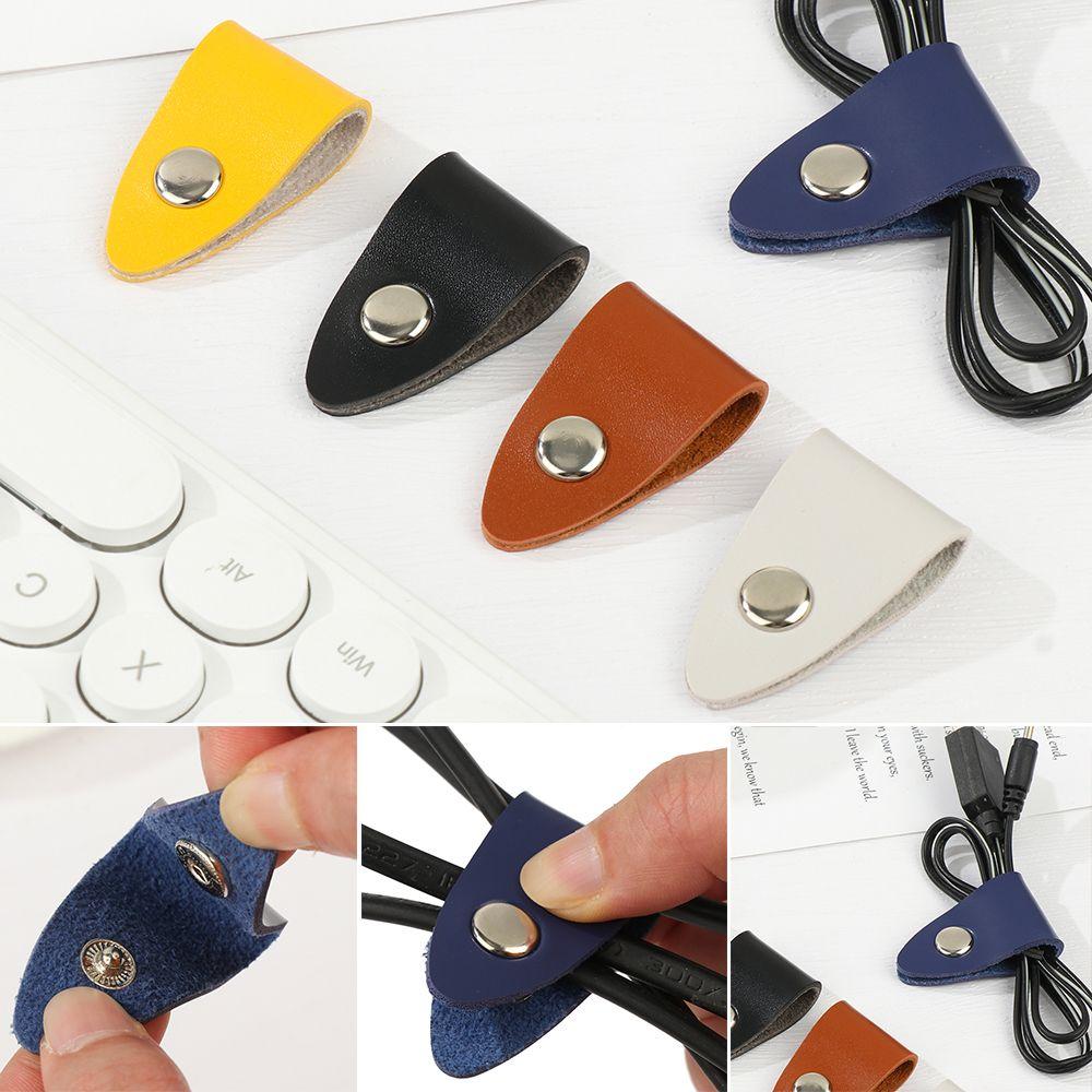 Data Line Wire Ties Cable Winder Cord Holder Organizer Cable Management Leather Cable Straps