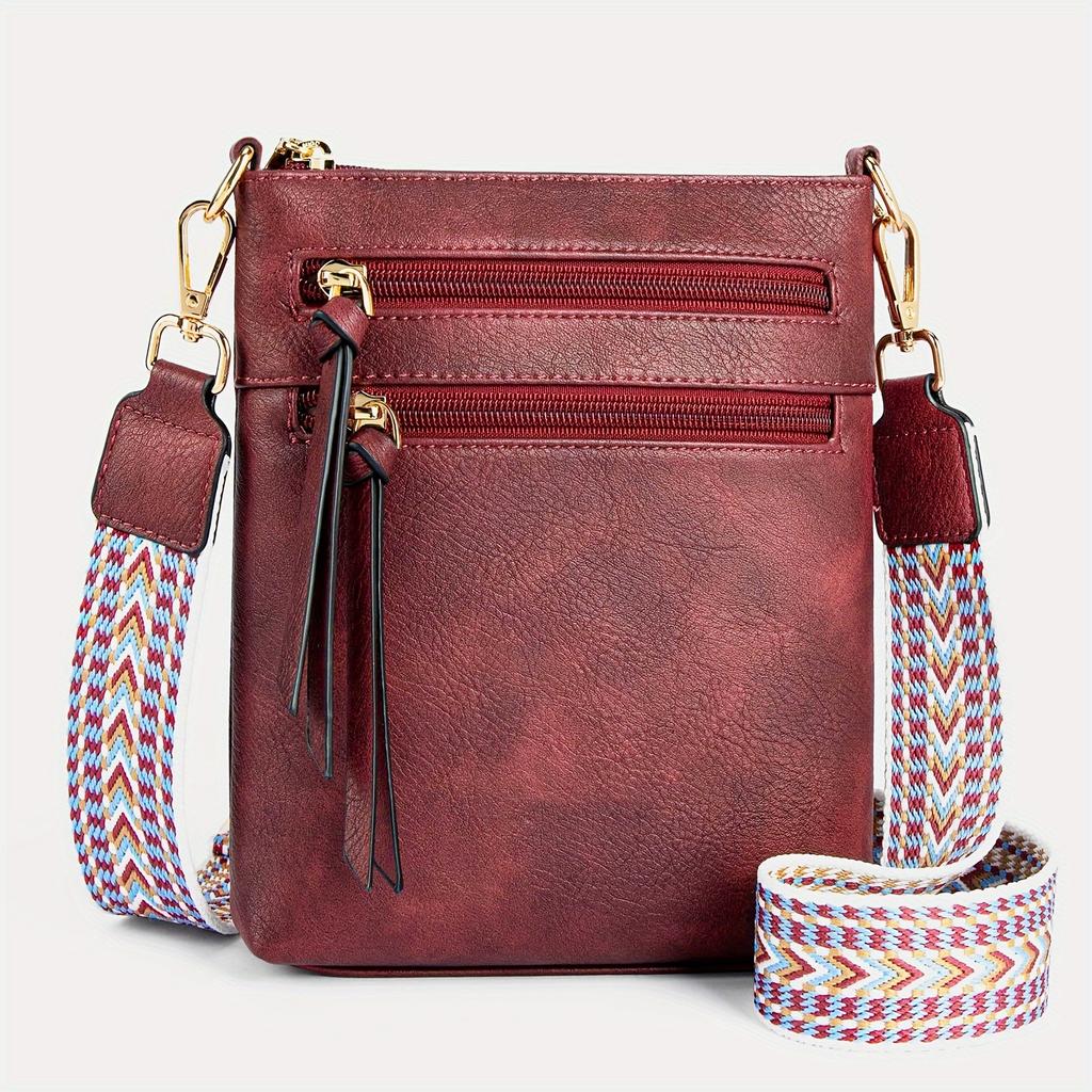 New Shoulder Bag With Geometric Wide Strap, Retro And Simple, Mobile Phone Bag, Can Be Used As A Crossbody Bag, Multifunctional Bag