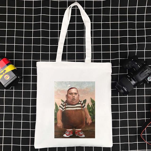 Высококачественная большая вместительная холщовая сумка-тоут, забавная складная женская сумка из полиэстера, складные сумки на плечо