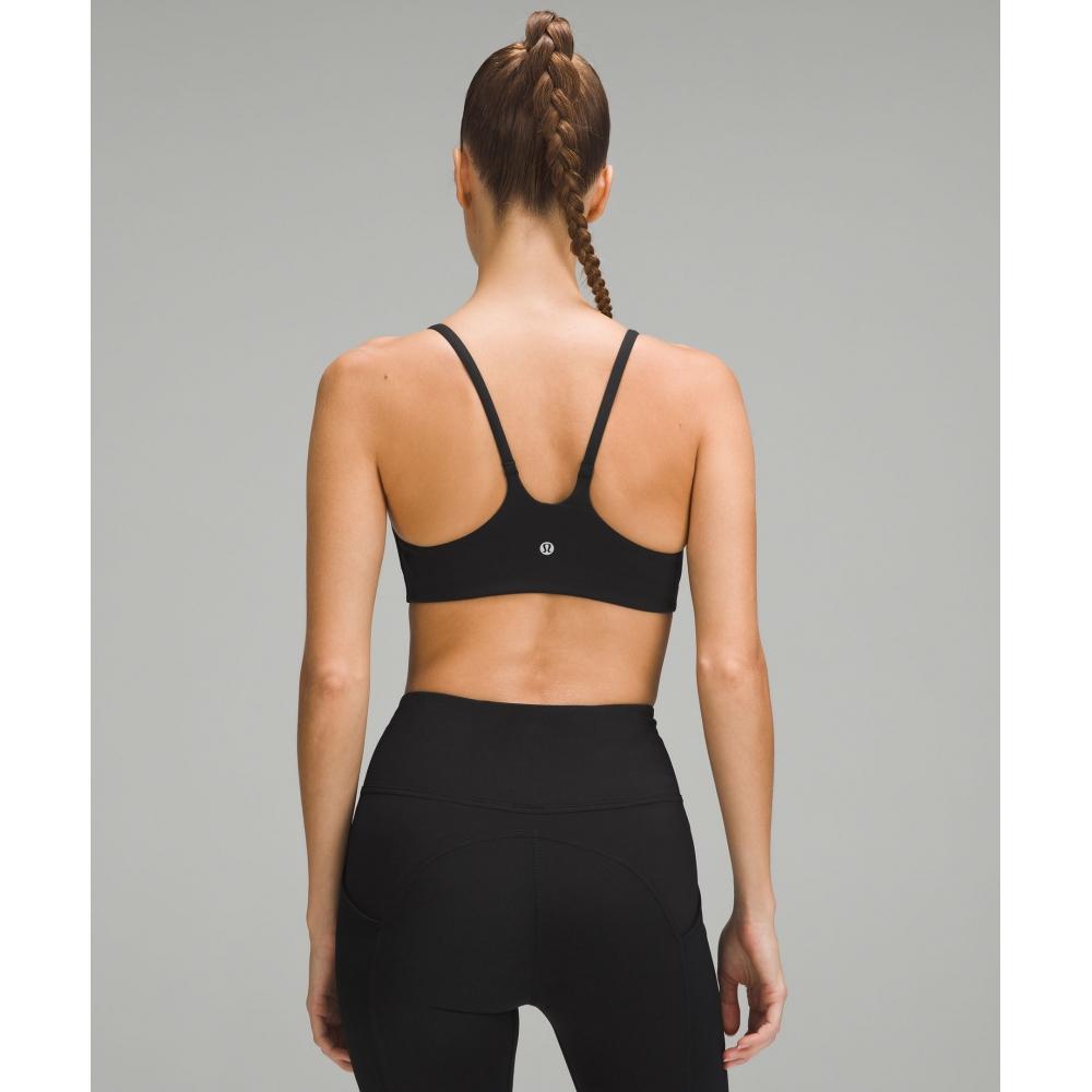 Lululemon Wunder TrAin StrAppy RAcer BrA  Легкая поддержка  A B Чашка ЧЕРНЫЙ