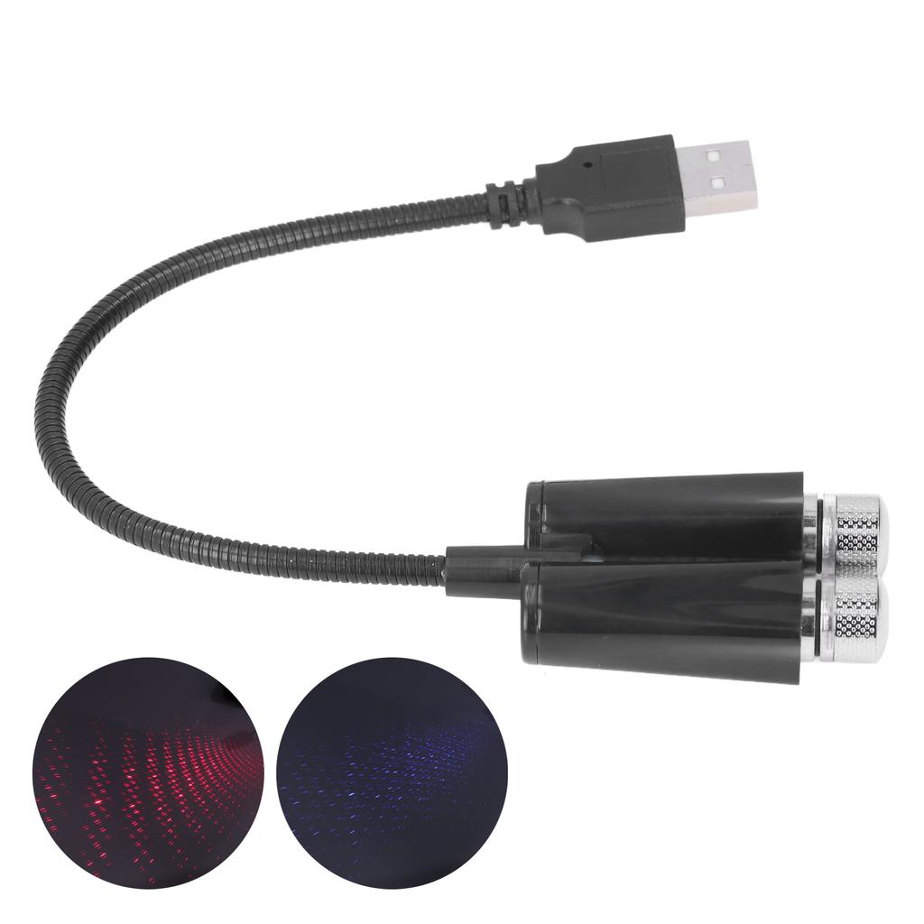 Автомобильный USB Проектор Подсветки Красный Синий Подсветки Подключи и Играй Свободный Изгиб Гибкий Без Голосового Управления